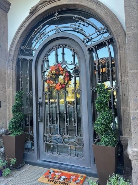 Completed ornate front entry project